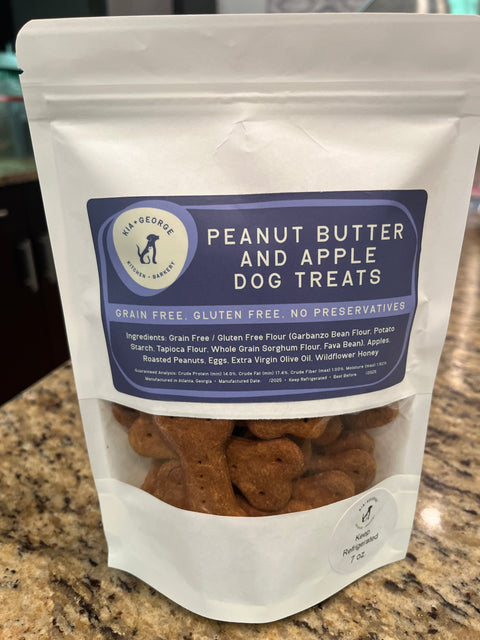 Peanut Butter and Apple Dog Treats (Grain Free / Gluten Free) - 7 oz.